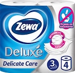 Туалетная бумага Zewa Deluxe Белая 4 рулона 3 слоя