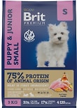 Корм для собак Brit Premium Dog Puppy and Junior Small с курицей 3кг