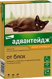 Капли для котят и кошек Bayer Адвантейдж от блох 4 пипетки*0.4мл