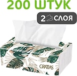 Салфетки бумажные Gratias косметические для лица 2 слоя 200шт