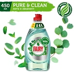 Средство для мытья посуды Fairy Pure&Clean Мята и эвкалипт 450мл