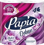 Туалетная бумага Papia Deluxe Dolce Vita 4 рулона 4 слоя 