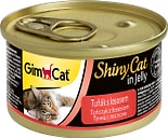 Влажный корм для кошек GimCat ShinyCat из тунца с лососем 70г Влажный корм для кошек GimCat ShinyCat из тунца с лососем 70г