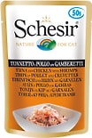 Влажный корм для кошек Schesir Тунец цыпленок с креветками 50г