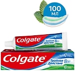 Зубная паста Colgate Тройное действие Натуральная мята для защиты от кариеса удаления потемнений с зубов и свежего дыхания 100мл