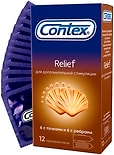 Презервативы Contex Relief с ребрами и точками 12шт
