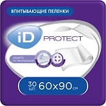 Пеленки ID Protect одноразовые впитывающие 60*90 30шт