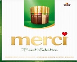 Набор шоколадных конфет Merci Ассорти 4 вида шоколада с миндалем 250г