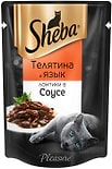 Влажный корм для кошек Sheba Ломтики в соусе с телятиной и языком 85г