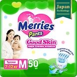 Подгузники-трусики Merries Good Skin M 7-12кг 50шт