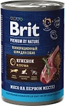 Влажный корм для собак Brit Premium by Nature для чувствительного пищеварения с ягненком и гречкой 410г