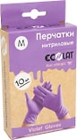 Перчатки EcoLat нитриловые сиреневые размер M 10шт