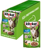 Влажный корм для кошек Kitekat с сочными кусочками рыбы в соусе 85г