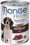 Влажный корм для собак Monge Dog Fresh Adult мясной рулет из телятины 400г