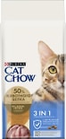 Сухой корм для кошек Cat Chow Feline 3in1 с домашней птицей и индейкой 15кг