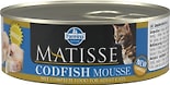 Влажный корм для кошек Farmina Matisse мусс с треской 85г