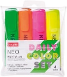 Набор текстовыделителей Hatber Neo neon 4 цвета