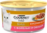 Влажный корм для кошек Gourmet с форелью и овощами 85г