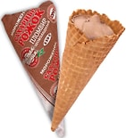 Мороженое Чистая Линия Сахарный рожок пломбир шоколадный 12% 110г