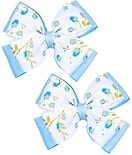 Бант на резинке Babys Joy Голубые цветы 2шт