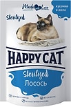 Влажный корм для стерилизованных кошек Happy Cat Лосось кусочки в  желе 100г