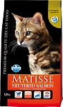 Сухой корм для стерилизованных кошек и кастрированных котов Farmina Matisse с лососем 1.5кг