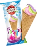Мороженое Чистая линия Сахарный рожок Пломбир Радуга 110г