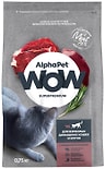 Сухой корм для кошек AlphaPet Wow SuperPremium c говядиной и печенью 750г