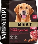 Сухой корм для собак Мираторг Meat с сочной говядиной для средних и крупных пород  1.1кг