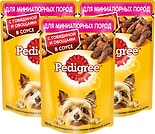 Влажный корм для собак Pedigree для миниатюрных пород с говядиной и овощами в соусе 85г