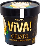 Мороженое Agama Viva Джелато сливочное Банан-страчателла 10% 80г