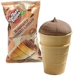 Мороженое Чистая Линия Пломбир шоколадный в вафельном стаканчике 80г
