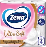 Туалетная бумага Zewa Ultra Soft 4 рулона 4 слоя