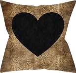 Подушка декоративная Casa Comforte Золото и черное сердце 40*40см