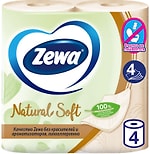 Туалетная бумага Zewa Natural Soft 4 рулона 4 слоя