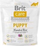 Сухой корм для собак Brit Care Ягненок с рисом для щенков 1кг
