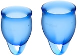 Набор менструальных чаш Satisfyer Feel confident Menstrual Cup blue J1762-6 2шт