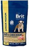 Сухой корм для собак Brit Junior Medium Курица 3кг