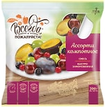 Смесь фруктовая Всегда пожалуйста Ассорти компотное быстрозамороженная 300г Смесь фруктовая Всегда пожалуйста Ассорти компотное быстрозамороженная 300г