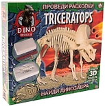 Игровой набор Dino World Проведи раскопки найди динозавра Трицератопс