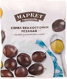 Слива Маркет Перекресток без косточки резаная быстрозамороженная 400г Слива Маркет Перекресток без косточки резаная быстрозамороженная 400г