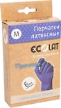 Перчатки EcoLat Хозяйственные латексные синие размер M 6шт