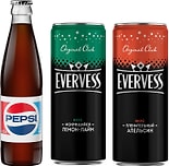 Набор Напиток Pepsi газированный 330мл + Тоник Evervess Лемон Лайм 330мл + Тоник Evervess Апельсин 330мл