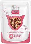 Влажный корм для кошек Brit care Курица и утка 80г