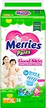 Подгузники-трусики Merries Good skin XL 12-19кг 38шт