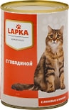 Влажный корм для кошек Lapka с говядиной в соусе 415г