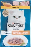 Влажный корм для кошек Gourmet Перл Соус Де-люкс с курицей в роскошном соусе 75г