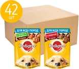 Набор влажных кормов для собак Pedigree Два вкуса 42шт*85г