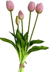 Тюльпаны 5 цветочков розовые 40см