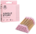 Палочки ватные Jungle Story с Розовым ультрамягким хлопком 100шт